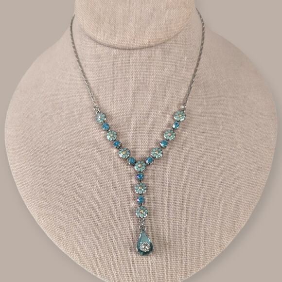 Y2K Avon NEW Crystalline Y-Drop Necklace & Earrings Set ~ Aurora Borealis - Picture 8 of 8